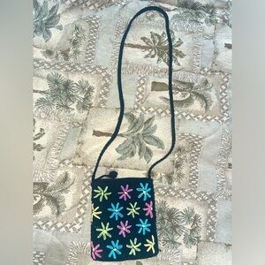 Vintage Crossbody crotchet bag woven bag floral bag y2k bag travel bag